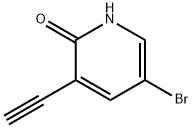 5-溴-3-乙炔基吡啶-2(1H)-酮 结构式