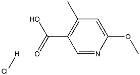 6-Methoxy-4-methylpyridine-3-carboxylic acid hydrochloride 结构式