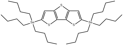 2,6-双(三丁基锡基)二噻吩并[3,2-B:2',3'-D]噻吩 结构式