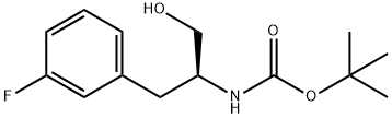 (S)-(1-(3-氟苯基)-3-羟丙基-2-基)氨基甲酸叔丁酯 结构式