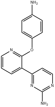 4-(2-(4-aminophenoxy)pyridin-3-yl)pyrimidin-2-amine 结构式