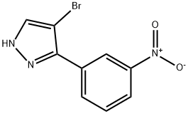 4-溴-5-(3-硝基苯基)-1H-吡唑 结构式