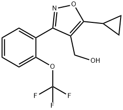 5-环丙基-3-[2-(三氟甲氧基)苯基]异噁唑-4-甲醇 结构式