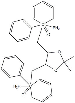 1,1'-[[(4R,5R)-2,2-DIMETHYL-1,3-DIOXOLANE-4,5-DIYL]BIS(METHYLENE)]BIS[1,1-DIPHENYL-PHOSPHINE OXIDE] 结构式