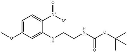 (2 - ((5-甲氧基-2-硝基苯基)氨基)乙基)氨基甲酸叔丁酯 结构式