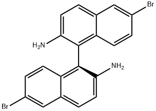 (1S)-6,6'-二溴-[1,1'-联萘]-2,2'-二胺 结构式