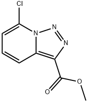 7-氯-[1,2,3]三唑并[1,5-A]吡啶-3-羧酸甲酯 结构式