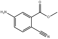 5-氨基-2-氰基苯甲酸甲酯 结构式