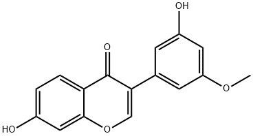 7,3'-二羟基-5'-甲氧基异黄酮 结构式