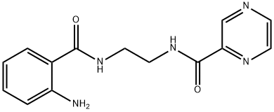 N-(2-{[(2-aminophenyl)carbonyl]amino}ethyl)pyrazine-2-carboxamide 结构式