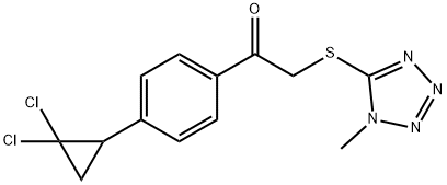 1-[4-(2,2-dichlorocyclopropyl)phenyl]-2-[(1-methyl-1H-tetraazol-5-yl)thio]ethanone 结构式