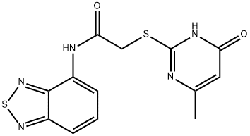 N-(2,1,3-benzothiadiazol-4-yl)-2-[(4-hydroxy-6-methyl-2-pyrimidinyl)thio]acetamide 结构式