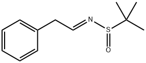 (E)-2-甲基-N-(2-苯基亚乙基)丙烷-2-亚磺酰胺 结构式