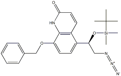 (R)-5-(2-azido-1-((tert-butyldimethylsilyl)oxy)ethyl)-8-(benzyloxy)quinolin-2(1H)-one 结构式