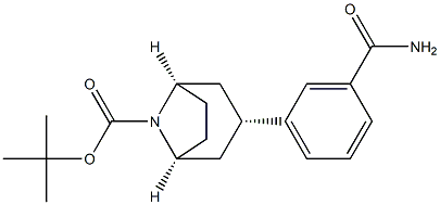 (3-(8-氮杂双环[3.2.1]辛烷-3-基)苯甲酰基)氨基甲酸叔丁酯 结构式