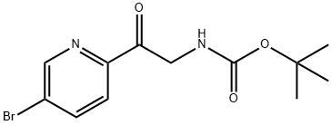 tert-butyl 2-(5-bromopyridin-2-yl)-2-oxoethylcarbamate 结构式
