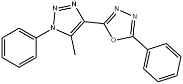 2-(5-methyl-1-phenyl-1H-1,2,3-triazol-4-yl)-5-phenyl-1,3,4-oxadiazole 结构式