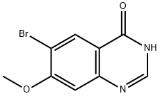6-溴-7-甲氧基-4(3H)-喹唑啉酮 结构式