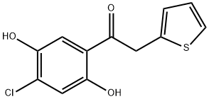 1-(4-Chloro-2,5-dihydroxyphenyl)-2-(thiophen-2-yl)ethanone 结构式