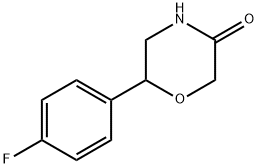 6-(4-fluorophenyl)morpholin-3-one 结构式