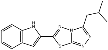 2-(3-isobutyl[1,2,4]triazolo[3,4-b][1,3,4]thiadiazol-6-yl)-1H-indole 结构式