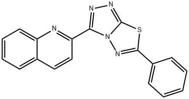 2-(6-phenyl[1,2,4]triazolo[3,4-b][1,3,4]thiadiazol-3-yl)quinoline 结构式