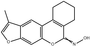 (5E)-N-hydroxy-10-methyl-1,2,3,4-tetrahydro-5H-benzo[c]furo[3,2-g]chromen-5-imine 结构式