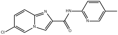 6-chloro-N-(5-methyl-2-pyridinyl)-Imidazo[1,2-a]pyridine-2-carboxamide 结构式