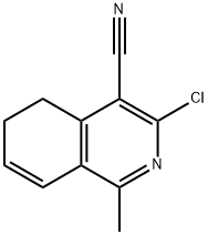 3-Chloro-1-methyl-5,6-dihydroisoquinoline-4-carbonitrile 结构式