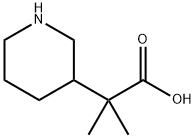 2-methyl-2-(piperidin-3-yl)propanoic acid 结构式