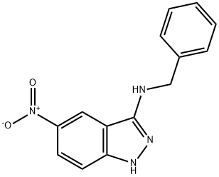 N-Benzyl-5-nitro-1H-indazol-3-amine 结构式