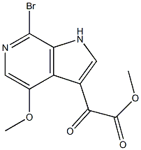 2-(7-溴-4-甲氧基-1H-吡咯并[2,3-C]吡啶-3-基)-2-氧代乙酸甲酯 结构式