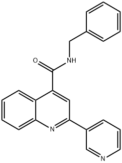 N-benzyl-2-(pyridin-3-yl)quinoline-4-carboxamide 结构式