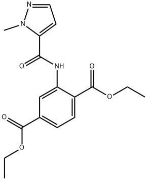 diethyl 2-(1-methyl-1H-pyrazole-5-carboxamido)terephthalate 结构式