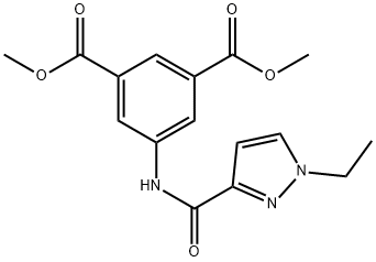 dimethyl 5-(1-ethyl-1H-pyrazole-3-carboxamido)isophthalate 结构式