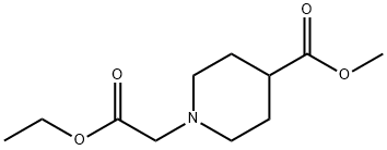 1-(2-乙氧基-2-氧乙基)哌啶-4-羧酸甲酯 结构式