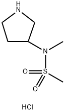 N-methyl-N-(pyrrolidin-3-yl)methanesulfonamide hydrochloride 结构式