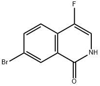 7-溴-4-氟异喹啉-1(2H)-酮 结构式