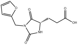 (S)-3-(1-(furan-2-ylmethyl)-2,5-dioxoimidazolidin-4-yl)propanoic acid 结构式