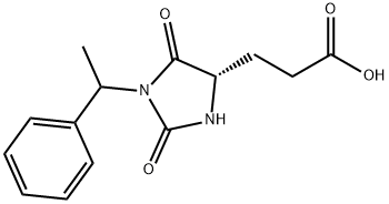 3-[(4S)-2,5-dioxo-1-(1-phenylethyl)imidazolidin-4-yl]propanoic acid 结构式