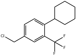 1-环已基-2-三氟甲基-4-氯甲基苯 结构式