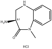 (S)-3-amino-1-methyl-4,5-dihydro-1H-benzo[b][1,4]diazepin-2(3H)-one hydrochloride 结构式