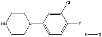 1-(3-氯-4-氟苯基)哌嗪单盐酸盐 结构式