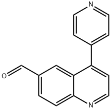 6-QUINOLINECARBOXALDEHYDE, 4-(4-PYRIDINYL)- 结构式