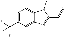 1-甲基-5-(三氟甲基)苯并咪唑-2-甲醛 结构式