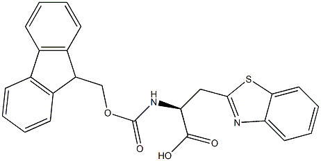 (ALPHAS)-ALPHA-[[(9H-芴-9-基甲氧基)羰基]氨基]-2-苯并噻唑丙酸 结构式