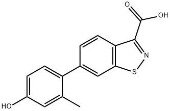 6-(4-Hydroxy-2-methylphenyl)benzo[d]isothiazole-3-carboxylic acid 结构式