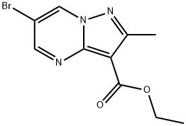 ETHYL 6-BROMO-2-METHYLPYRAZOLO[1,5-A]PYRIMIDINE-3-CARBOXYLATE 结构式