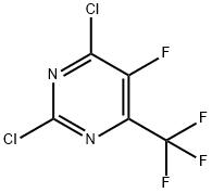 2,4-二氯-5-氟-6-(三氟甲基)嘧啶 结构式