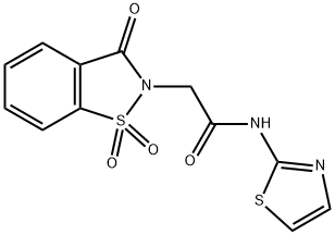 2-(1,1-dioxido-3-oxo-1,2-benzothiazol-2(3H)-yl)-N-(1,3-thiazol-2-yl)acetamide 结构式